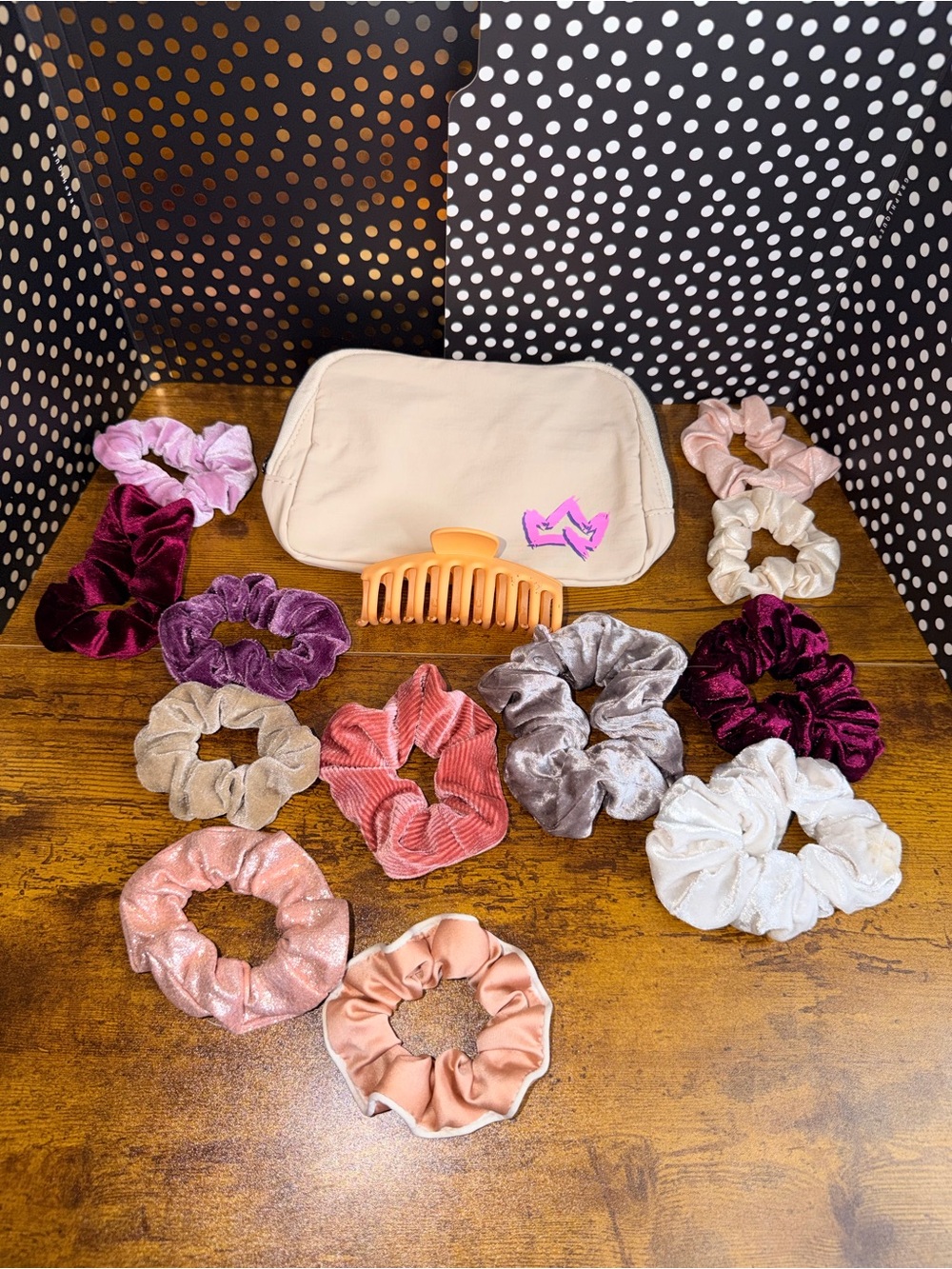 Large Mixed Hair Accessory Bundle belt bag & scrunchies